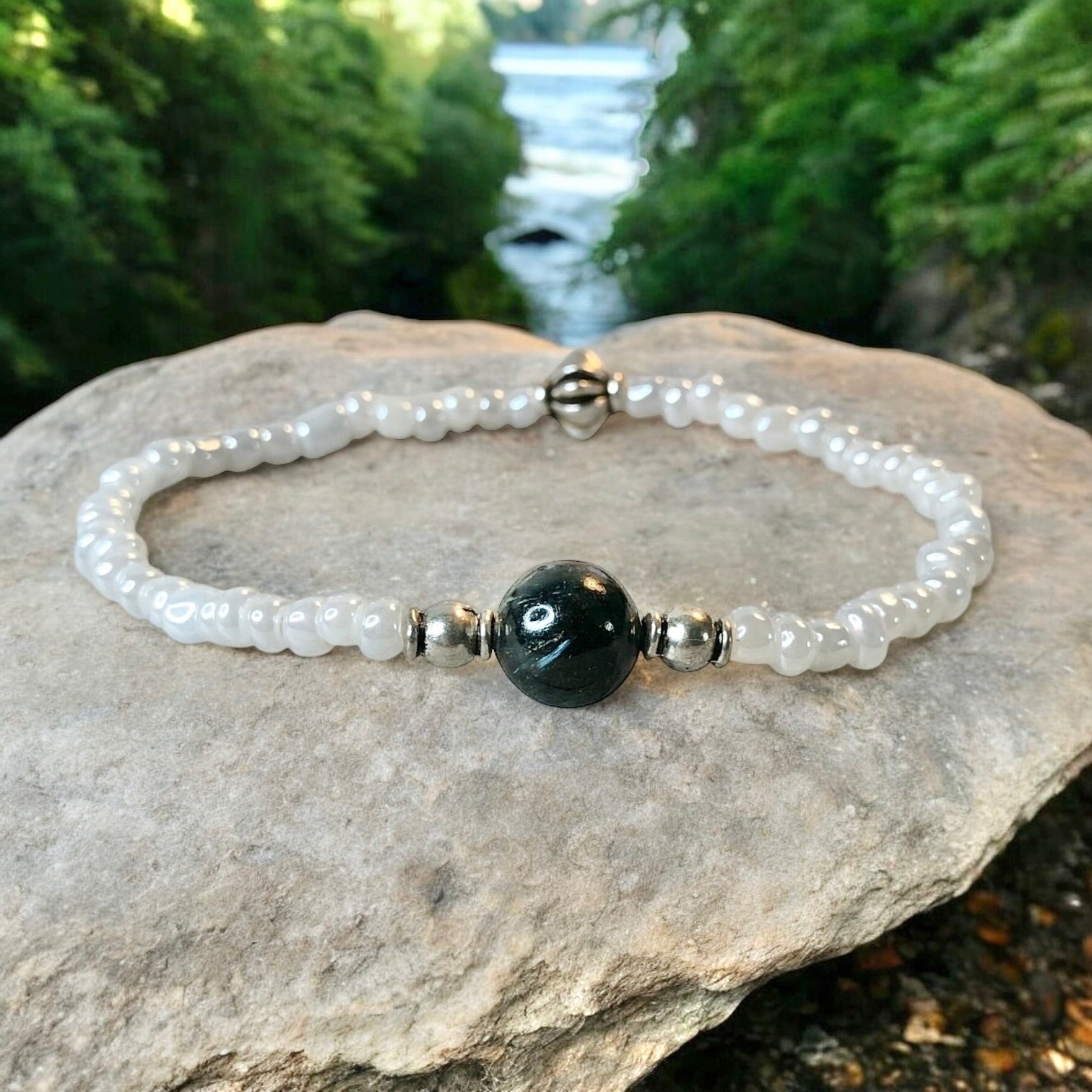 Onyx Bracelet- For Protection and Grounding - Mindful Intentions