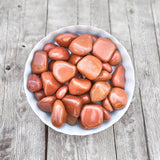 Red Jasper Tumbled Stones with Card- Stone of Consistency & Emotional Security