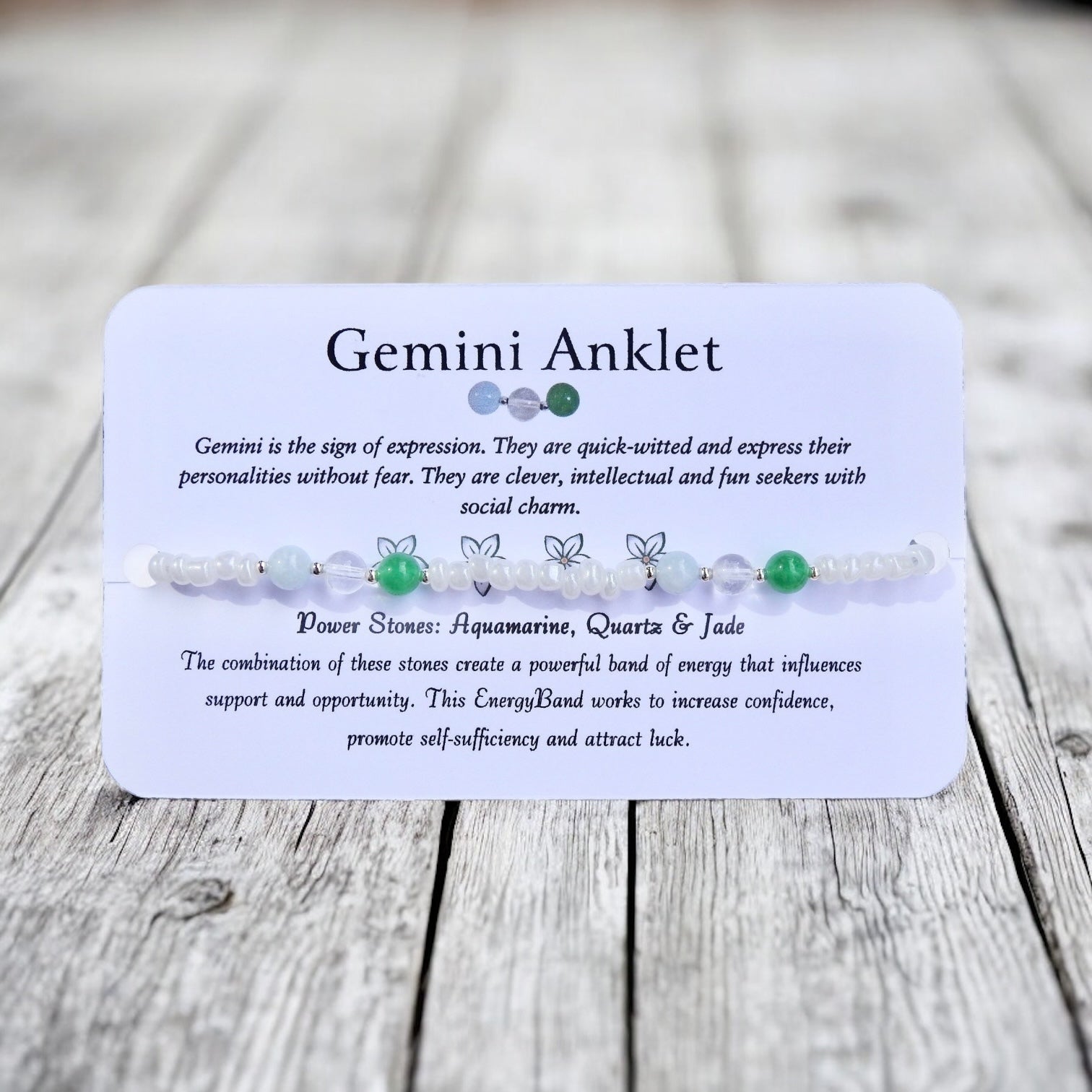 Sun, Moon, & Rising Zodiac Sign Anklet Set