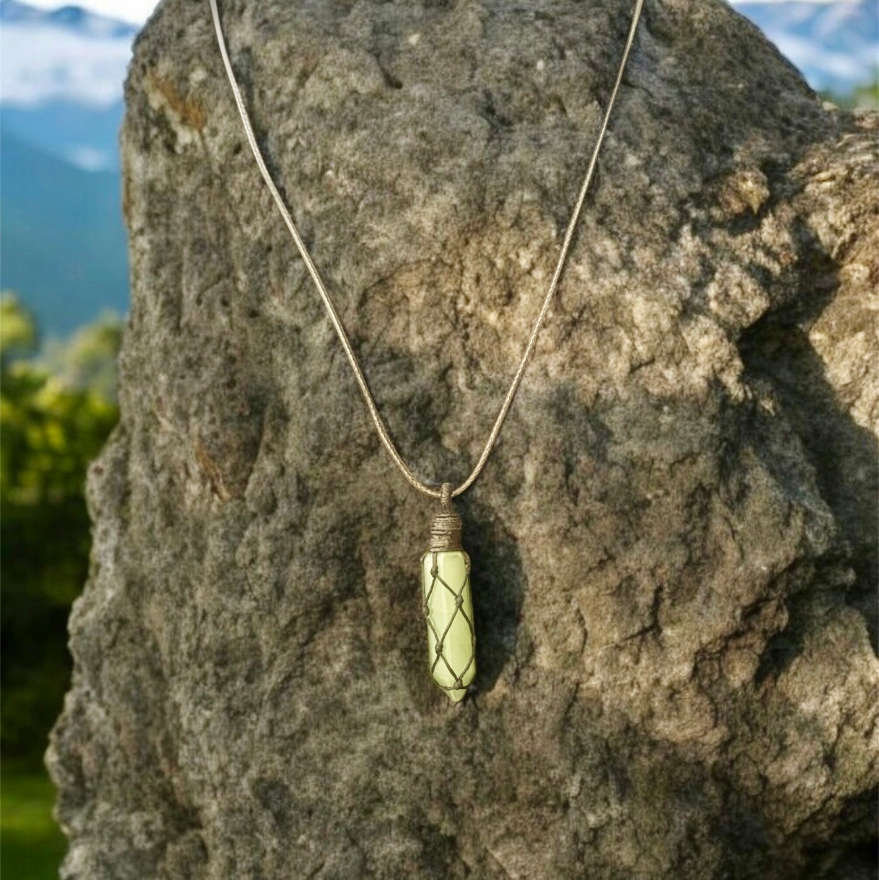 Green Aventurine Men's Gemstone Necklace