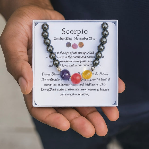 Scorpio Bracelet- Men's Zodiac Bracelet