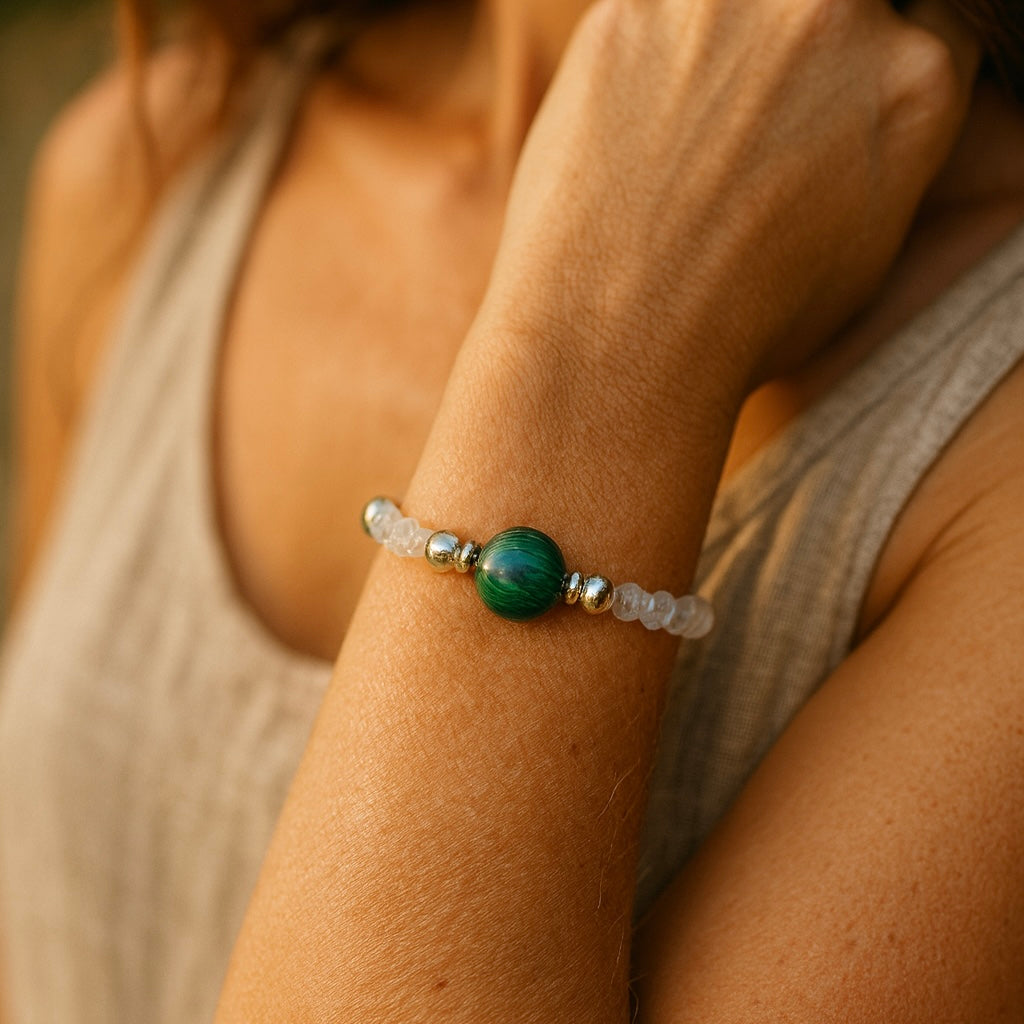 Malachite Bracelet- For Heart Healing & Love