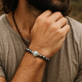 Blue Calcite Men's Bracelet- For Building Trust & Acceptance