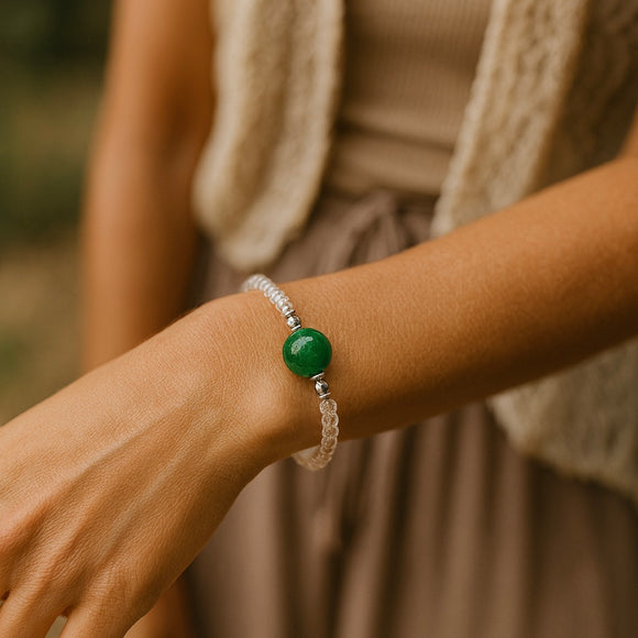Green Jade Bracelet- For Luck and Harmony