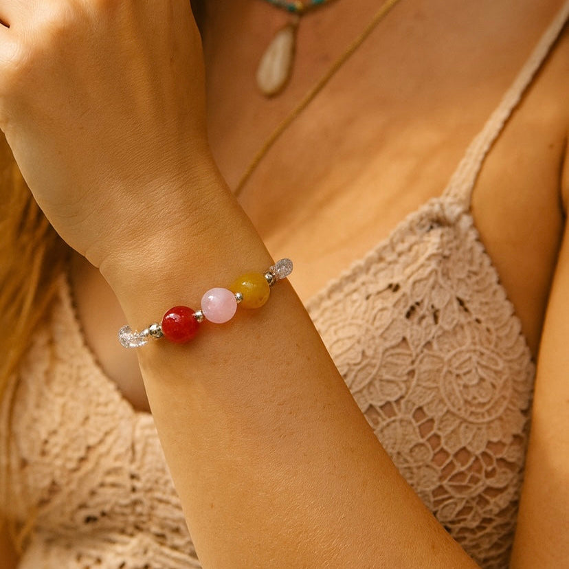 Aries Crystal Bundle — Zodiac Anklet, Bracelet & Aries Crystal Jar Set