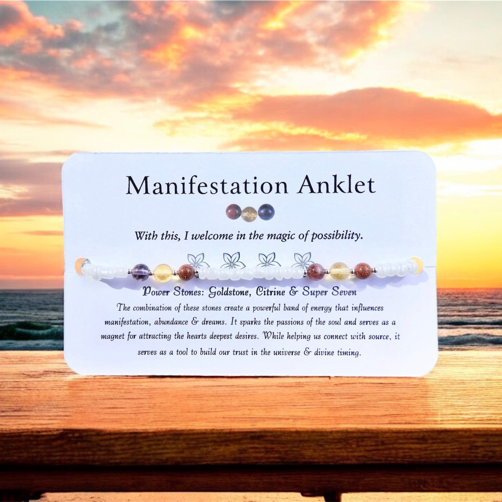 Manifestation Anklet - Beaded Anklet - Mindful Intentions