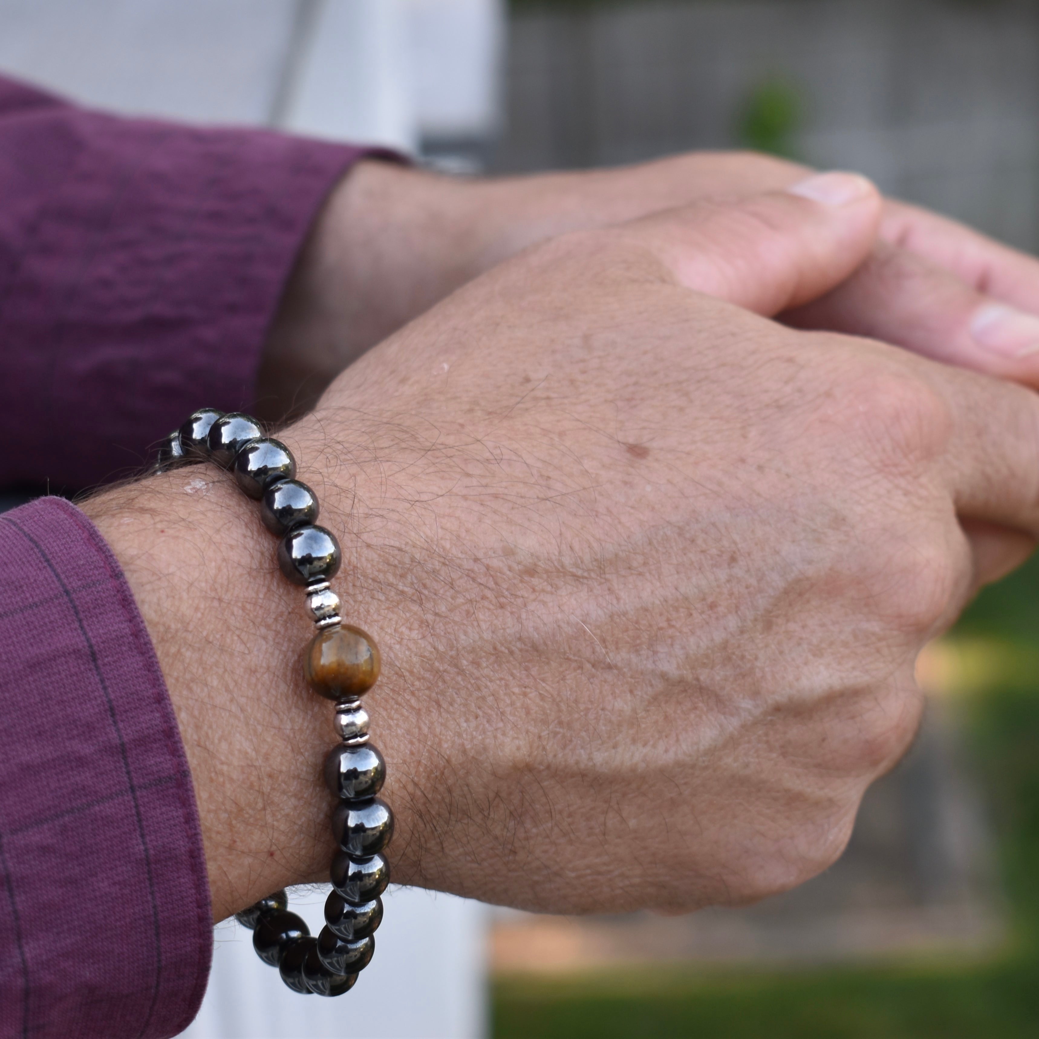 Tiger Eye Men's Bracelet For Bravery & Confidence