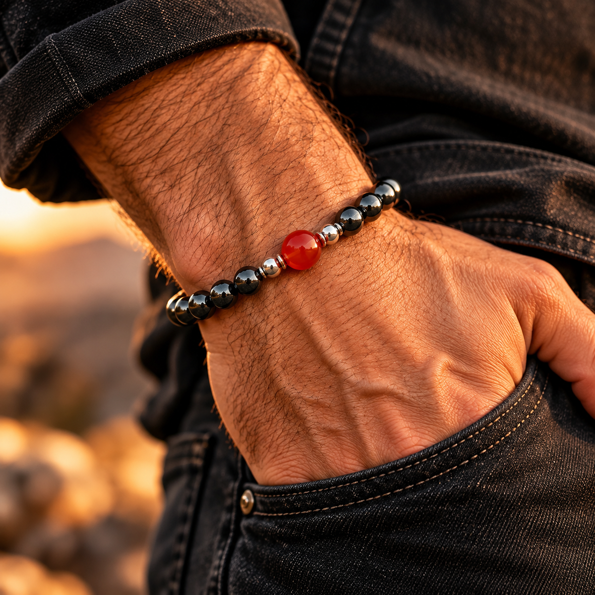 Carnelian Bracelet For Determination, Motivation, and Taking Action