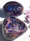Chevron Amethyst Palm Stone- Stone of Psychic Energy, Protection & Intuition
