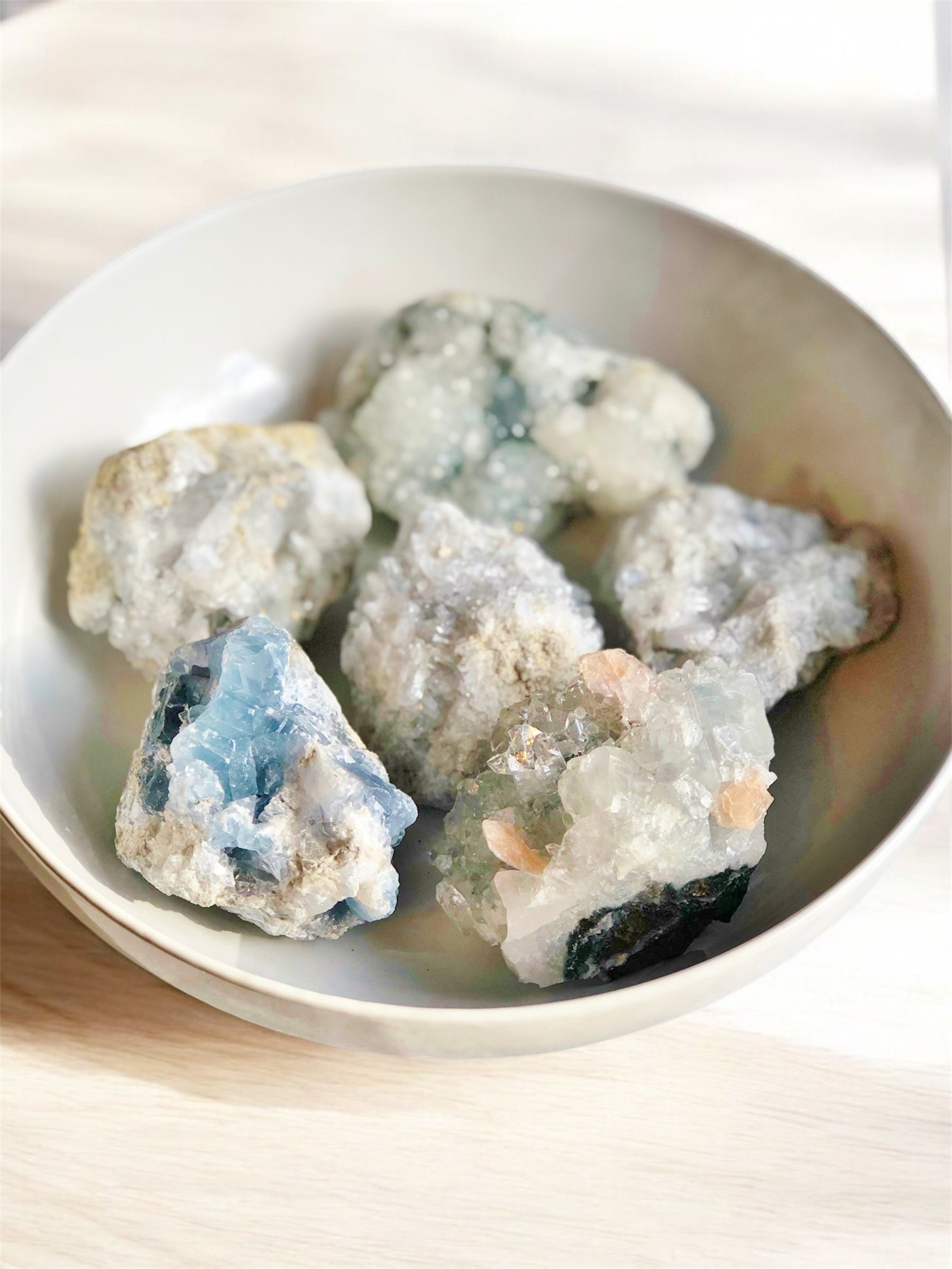 Celestite Crystal Geode- Stone of Serendipity and Divine Connection - Mindful Intentions