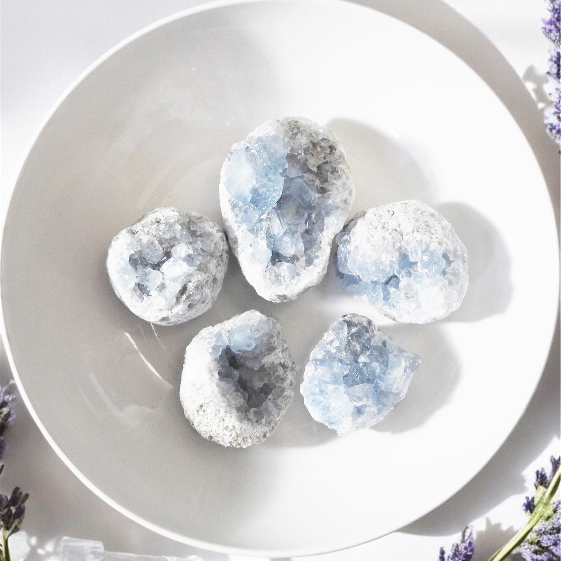 Celestite Crystal Geode- Stone of Serendipity and Divine Connection - Mindful Intentions