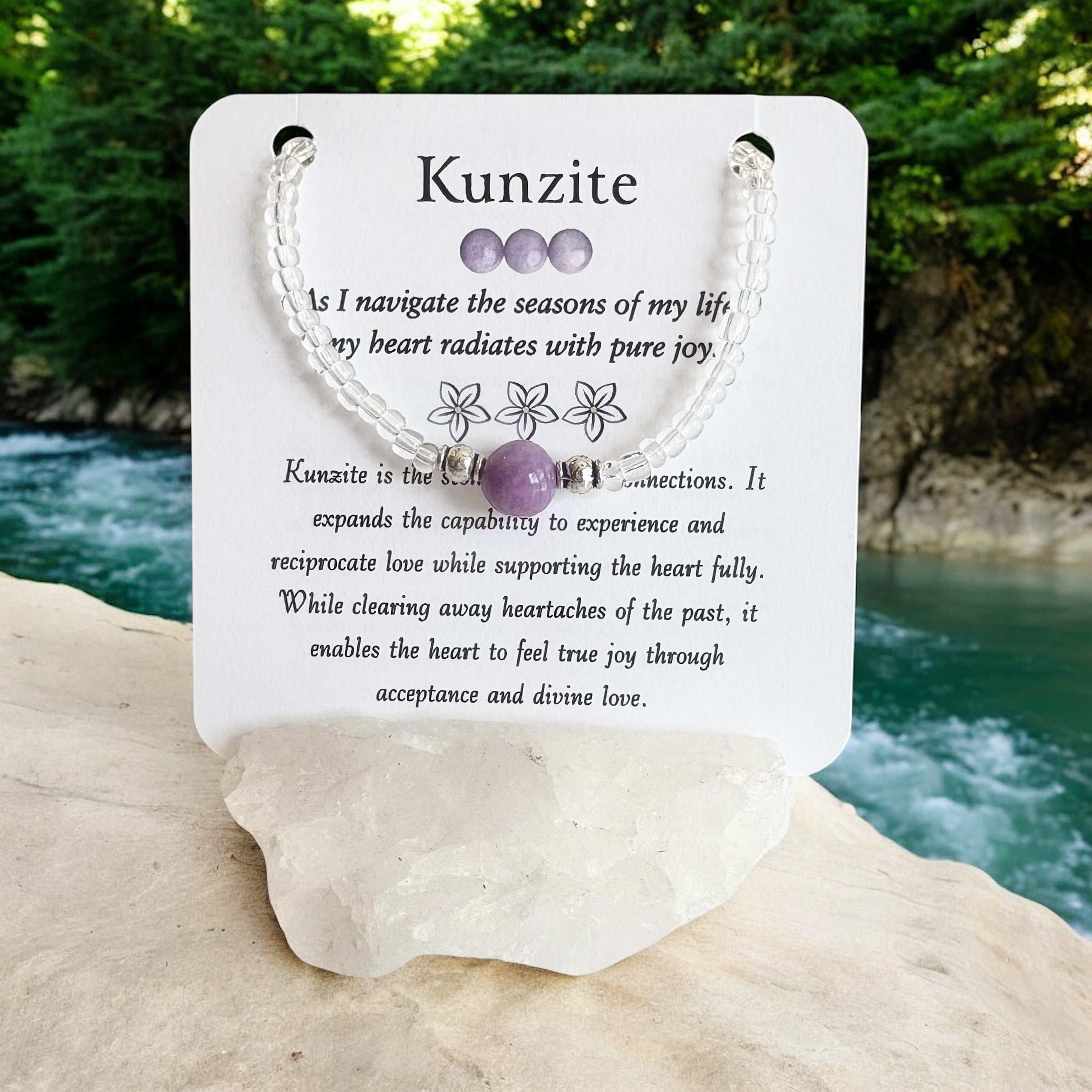 Kunzite Bracelet For Emotional Balance and Self Love