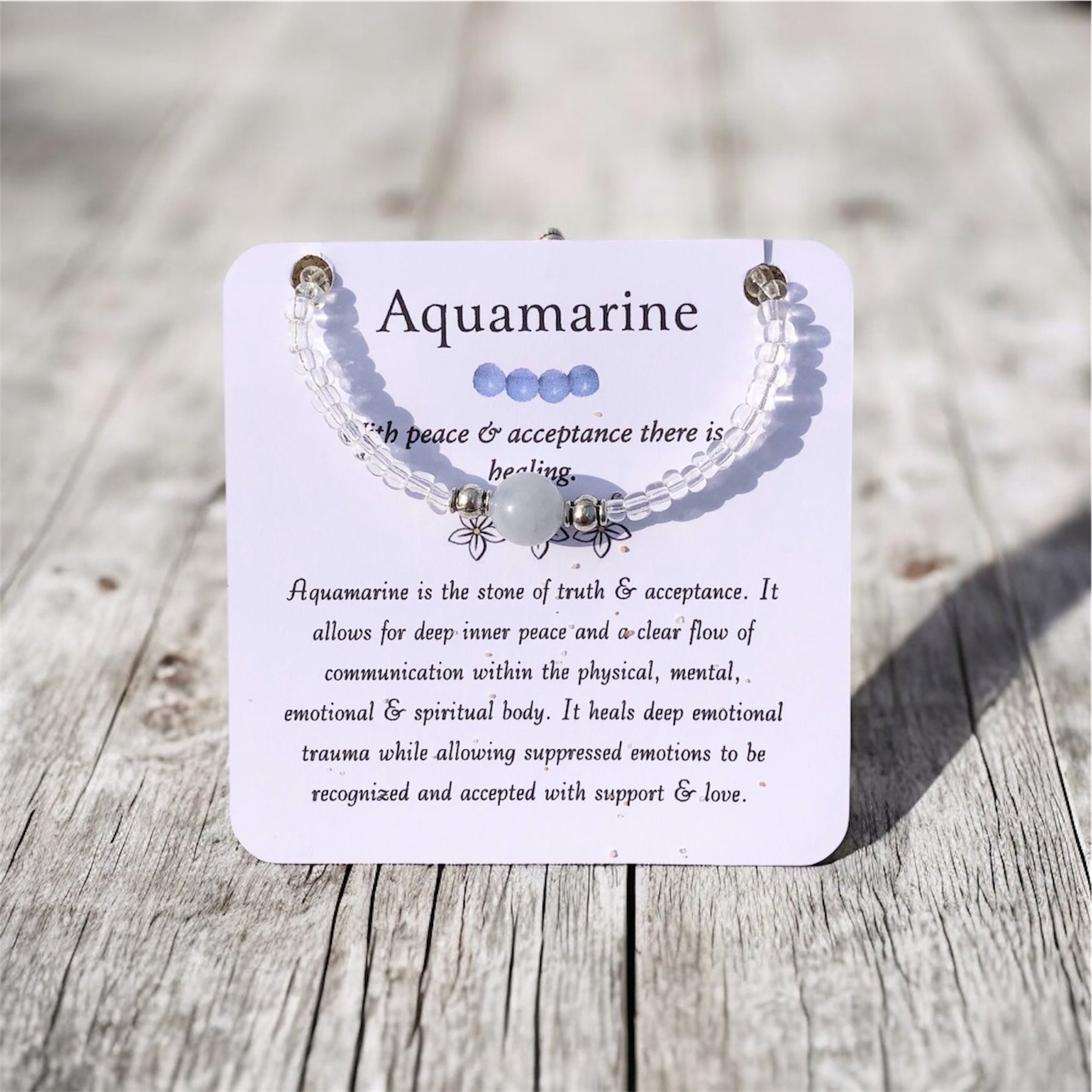 Aquamarine Bracelet- For Positive Change & Moving Forward - Mindful Intentions