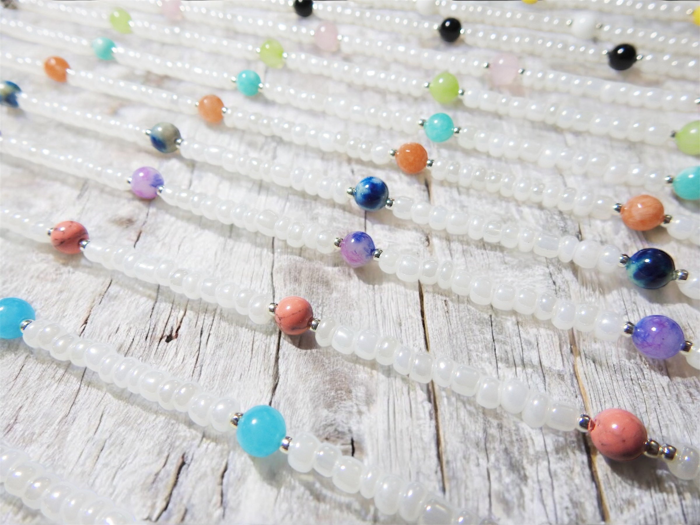 Tranquility Anklet - Sodalite Beaded Anklet - Mindful Intentions