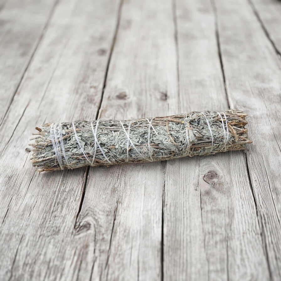 Blue Sage Smudging Stick- Includes Ritual Instruction Card - Mindful Intentions