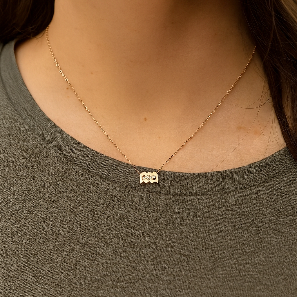 Aquarius Zodiac Necklace