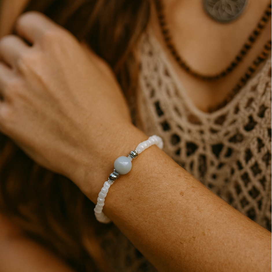 Aquamarine Bracelet- For Positive Change & Moving Forward