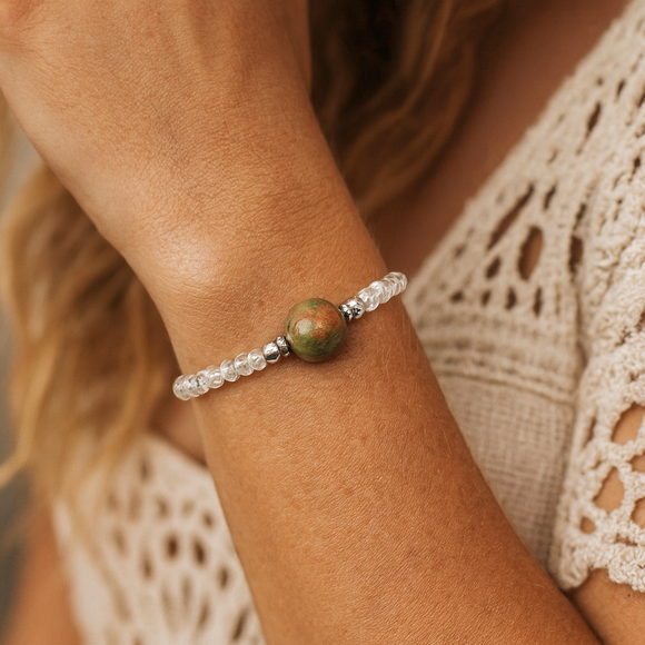 Unakite Bracelet- For Past Lives & Pasta Trauma Healing