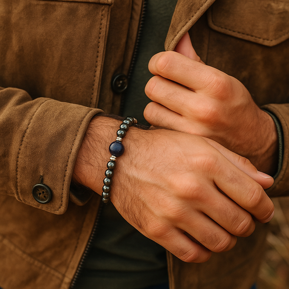 Blue Goldstone Bracelet- For Ambition, Accomplishing Goals, & Achievements