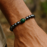 Moss Agate Men's Bracelet- For Abundance, New Beginnings, & Growth
