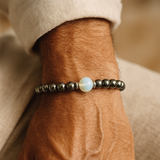 Opalite Men's Bracelet- For Uplifting the Spirit & Inner Reflection