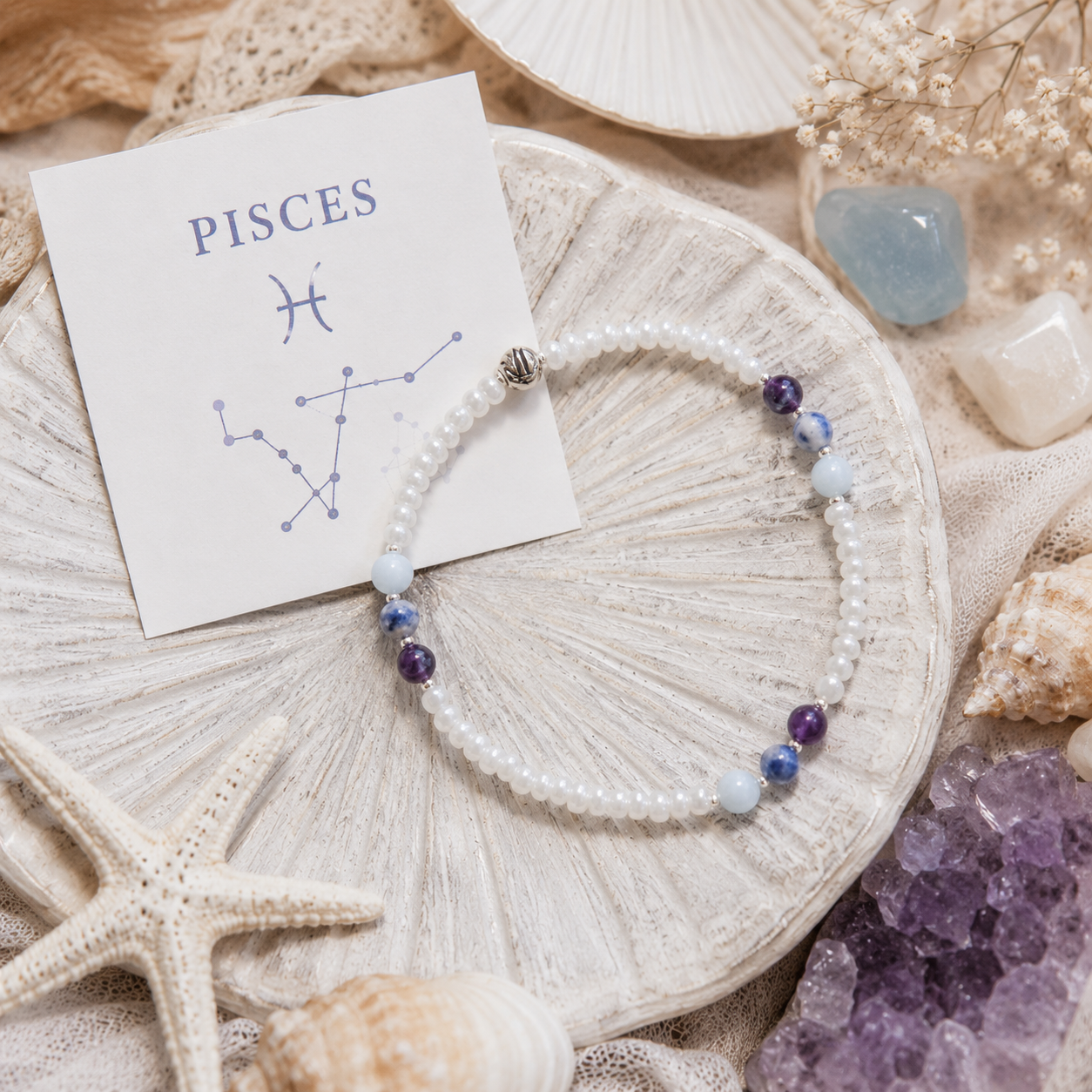 Pisces Zodiac Anklet - Beaded Anklet