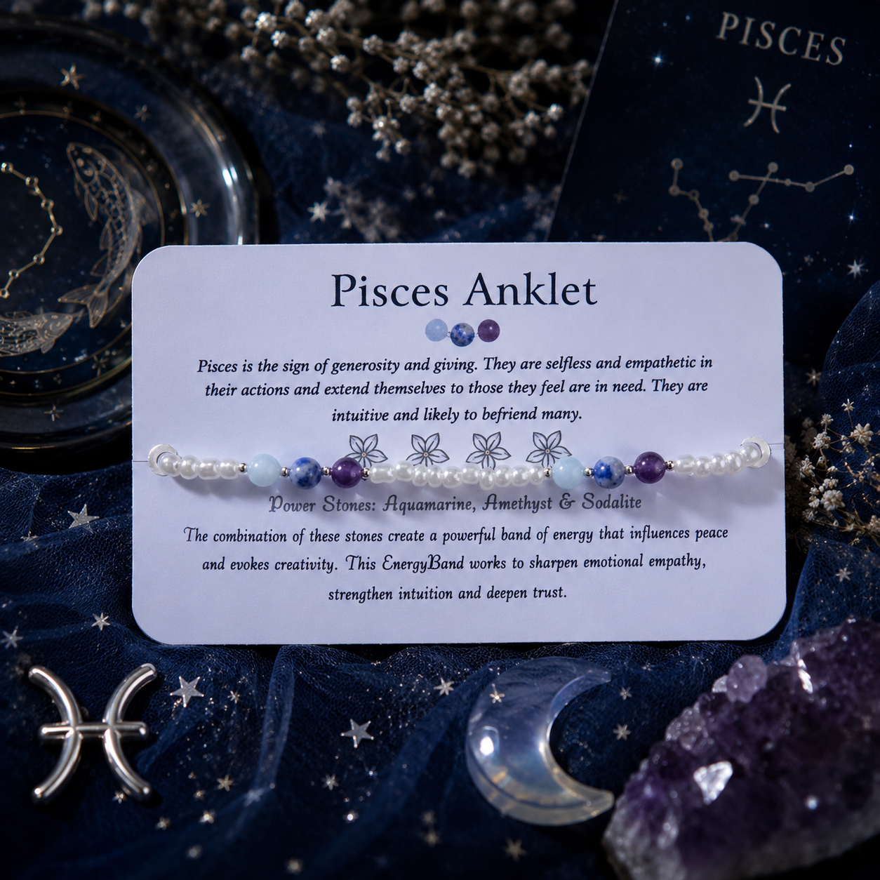 Pisces Zodiac Anklet - Beaded Anklet