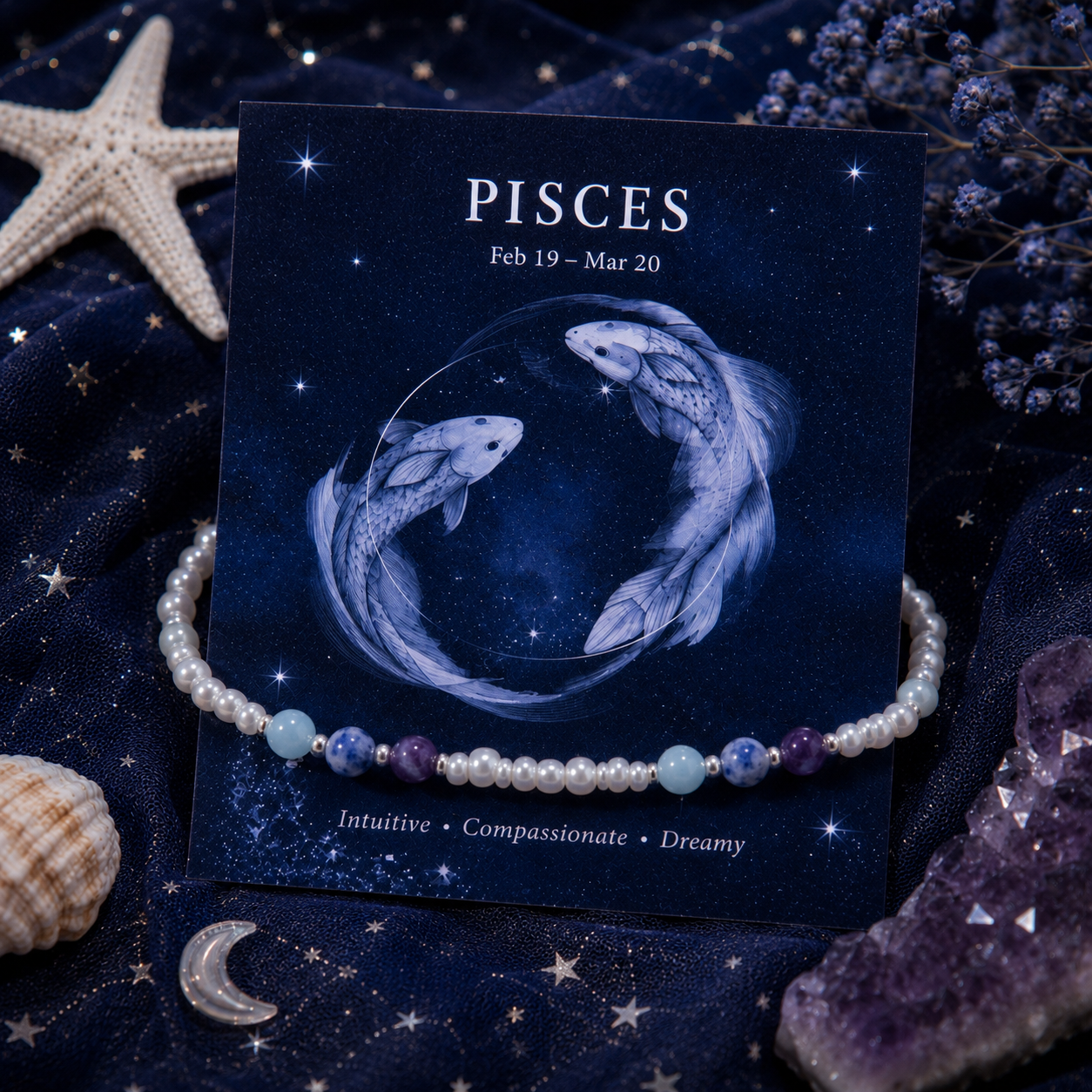 Pisces Zodiac Anklet - Beaded Anklet