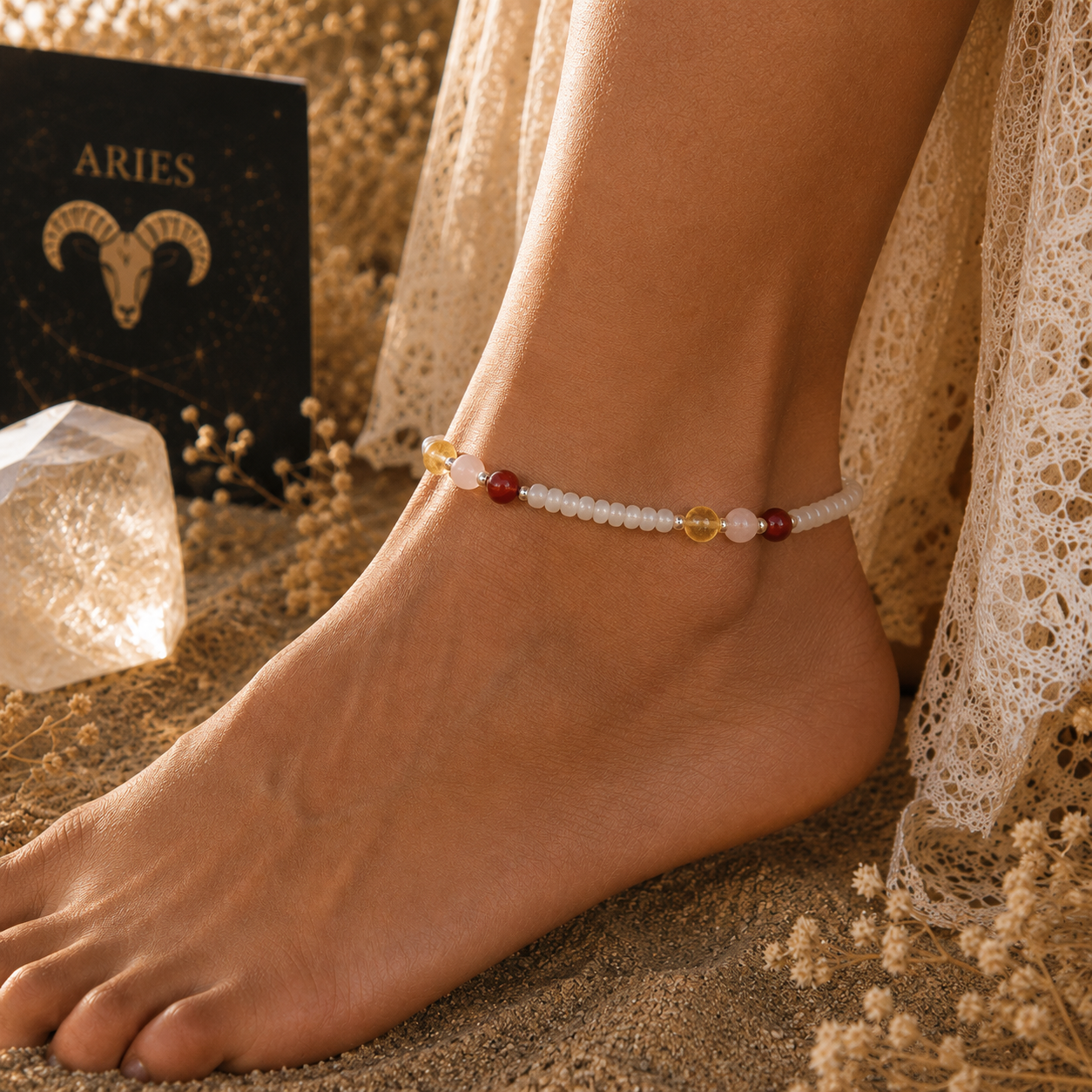 Aries Zodiac Anklet