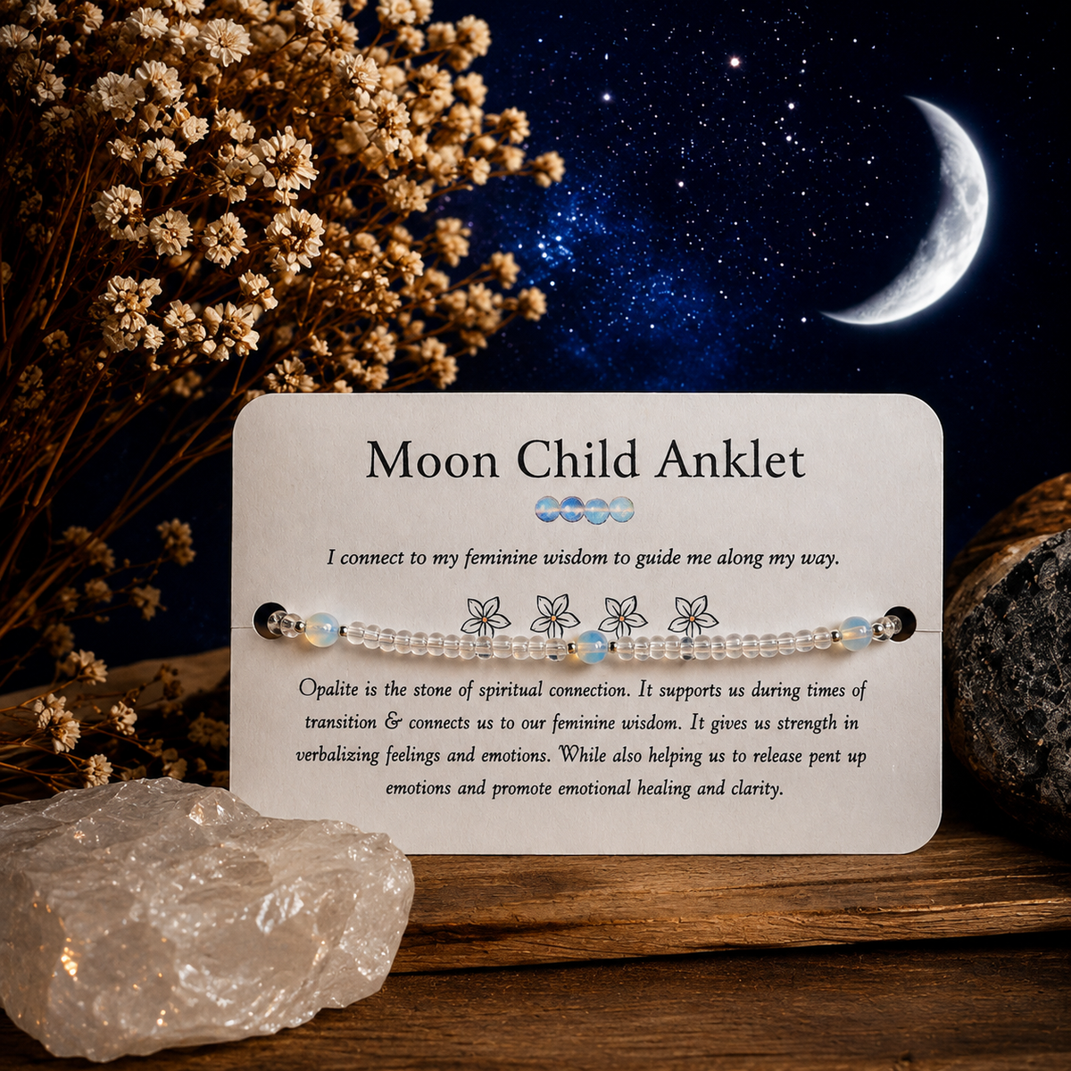 Moon Child Anklet- Opalite Anklet