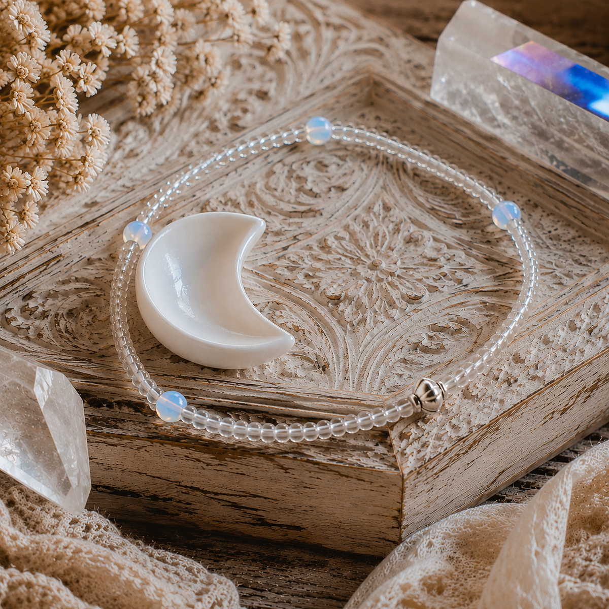Moon Child Anklet- Opalite Anklet