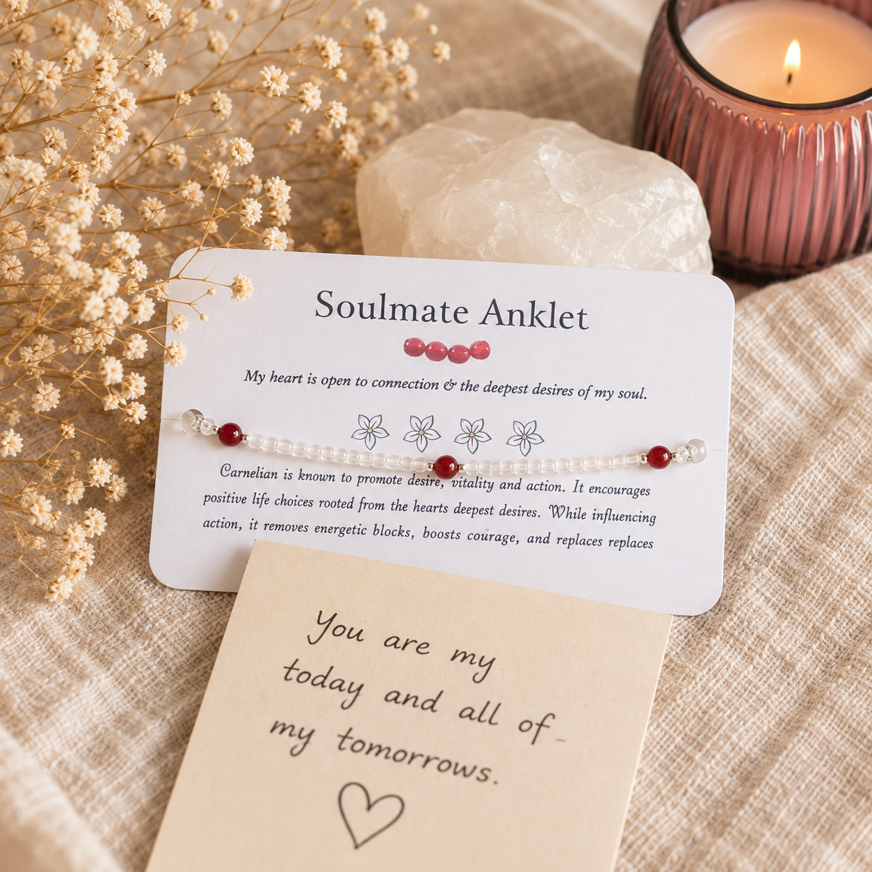 Soulmate Anklet- Carnelian Anklet