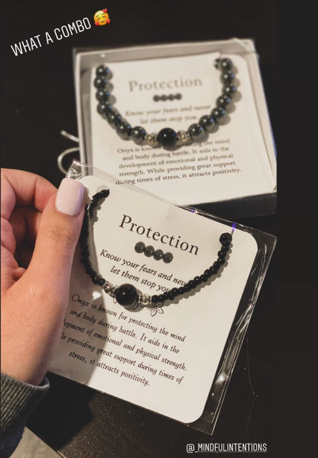 Onyx Bracelet- For Protection and Grounding - Mindful Intentions