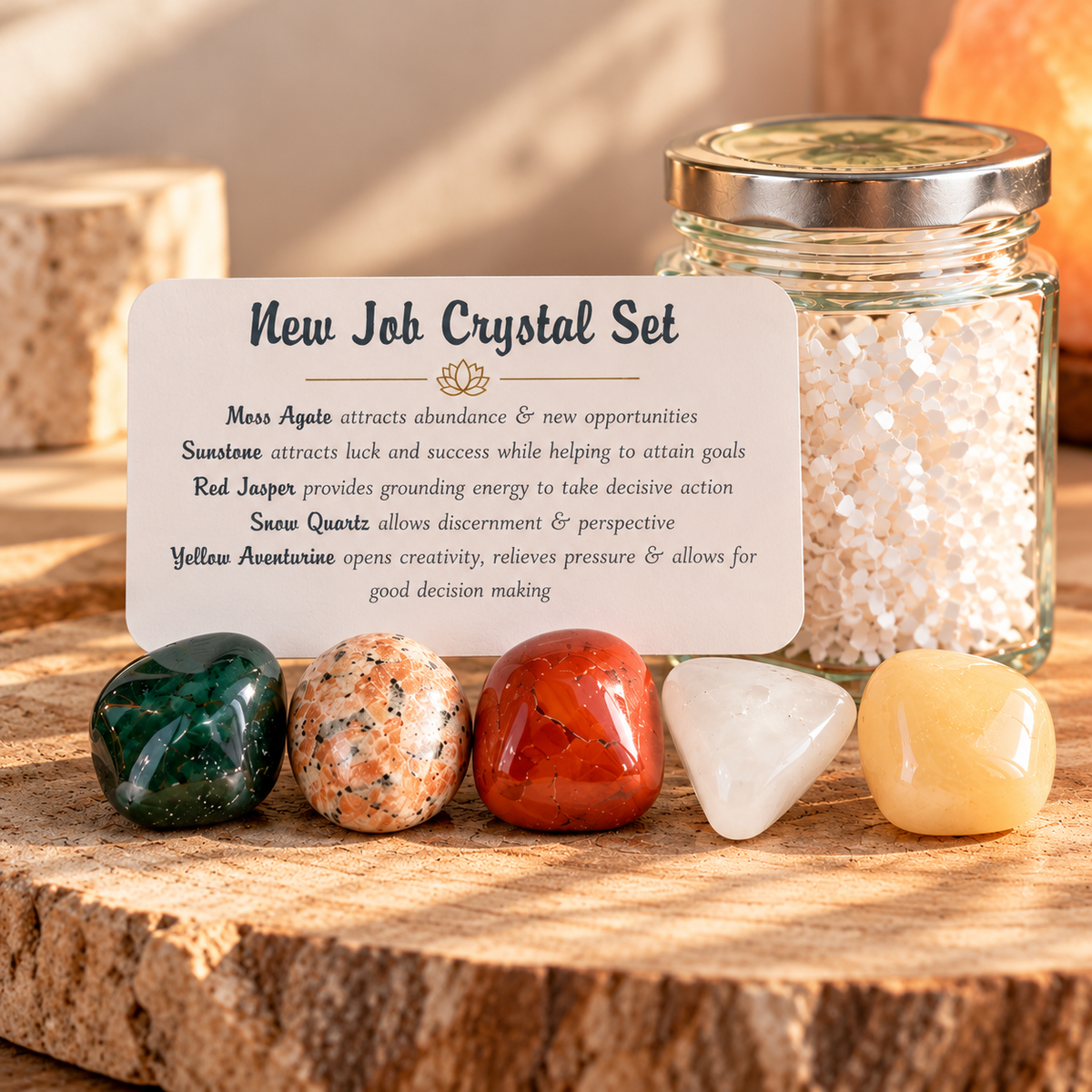 New Job Crystal Set in Jar
