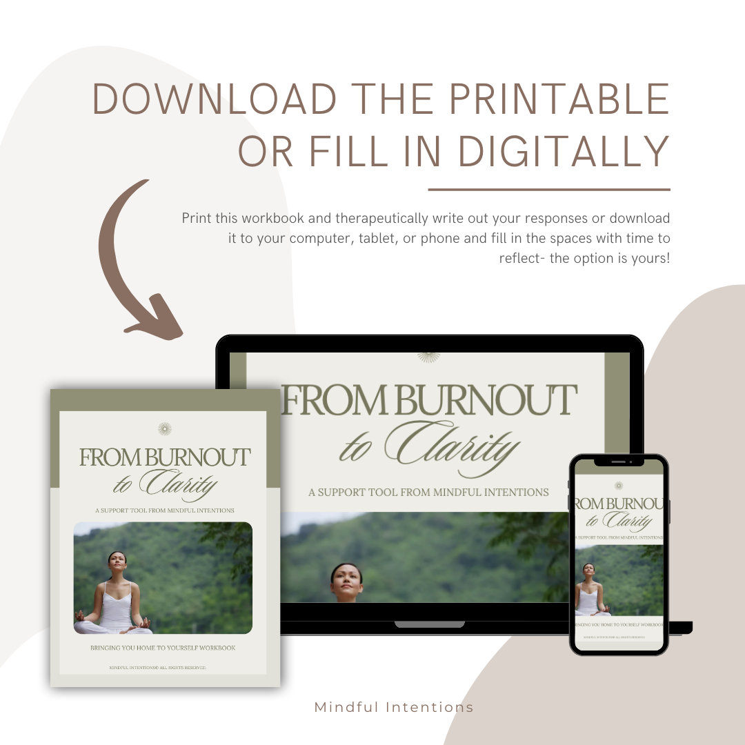 Burnout to Clarity Workbook | Gentle Burnout Recovery & Nervous System Reset Guide