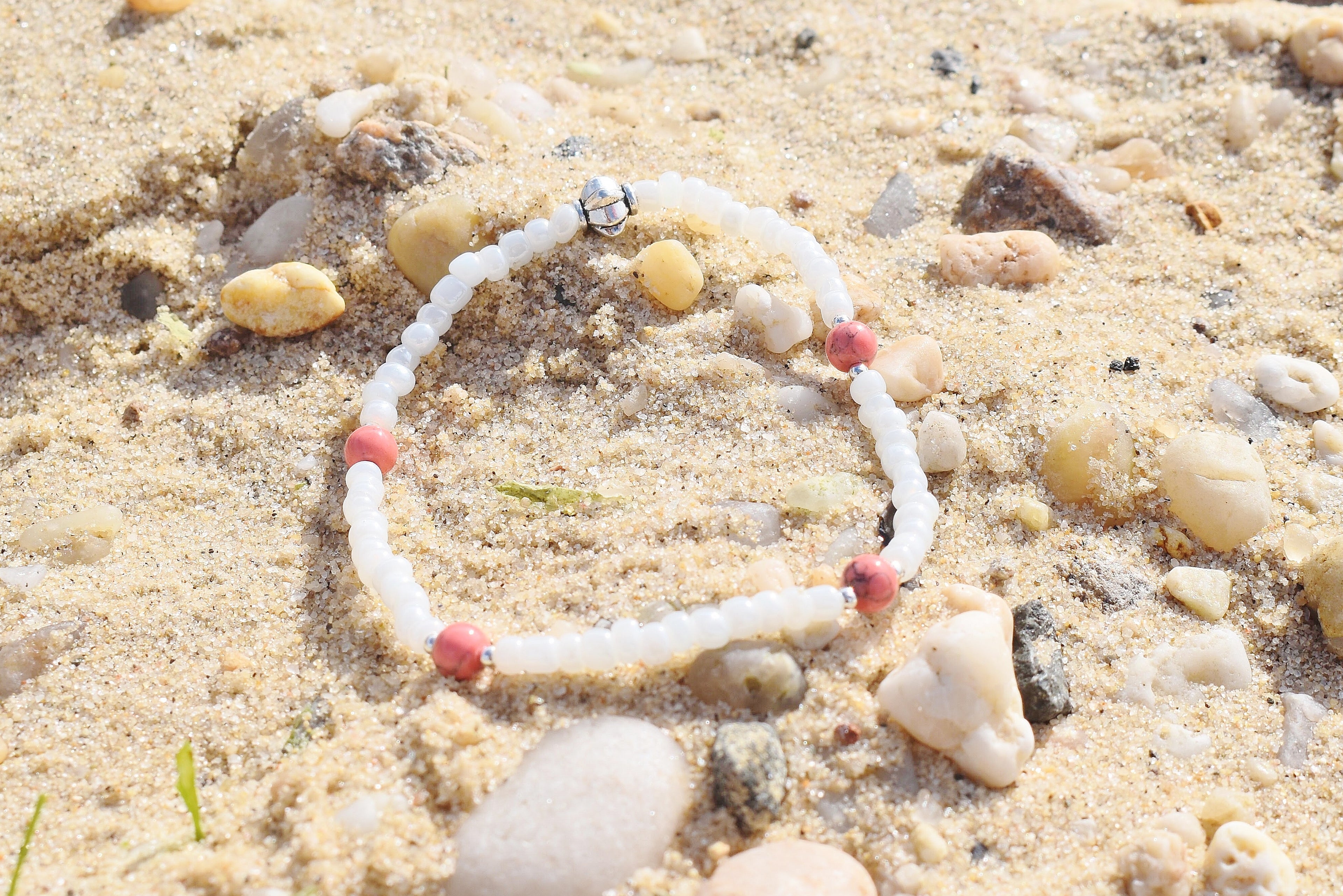 Empowered Anklet - Magnesite Beaded Anklet
