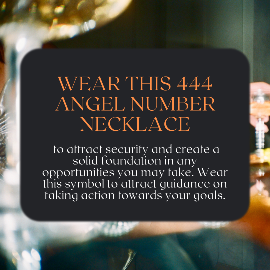444 Angel Number Necklace- For Foundation, Motivation & Action - Mindful Intentions