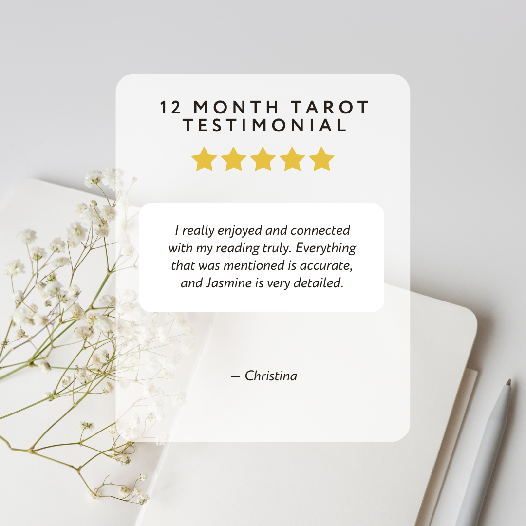 12 Month Tarot Reading- Emailed Tarot Reading - Mindful Intentions