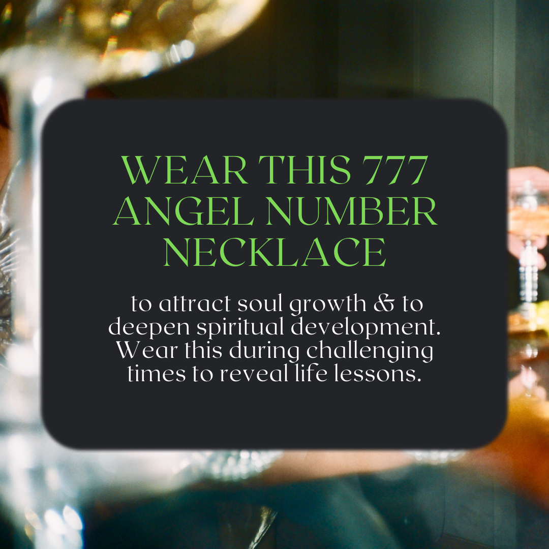 777 Angel Number Necklace- Angel Number for Personal Growth & Development - Mindful Intentions