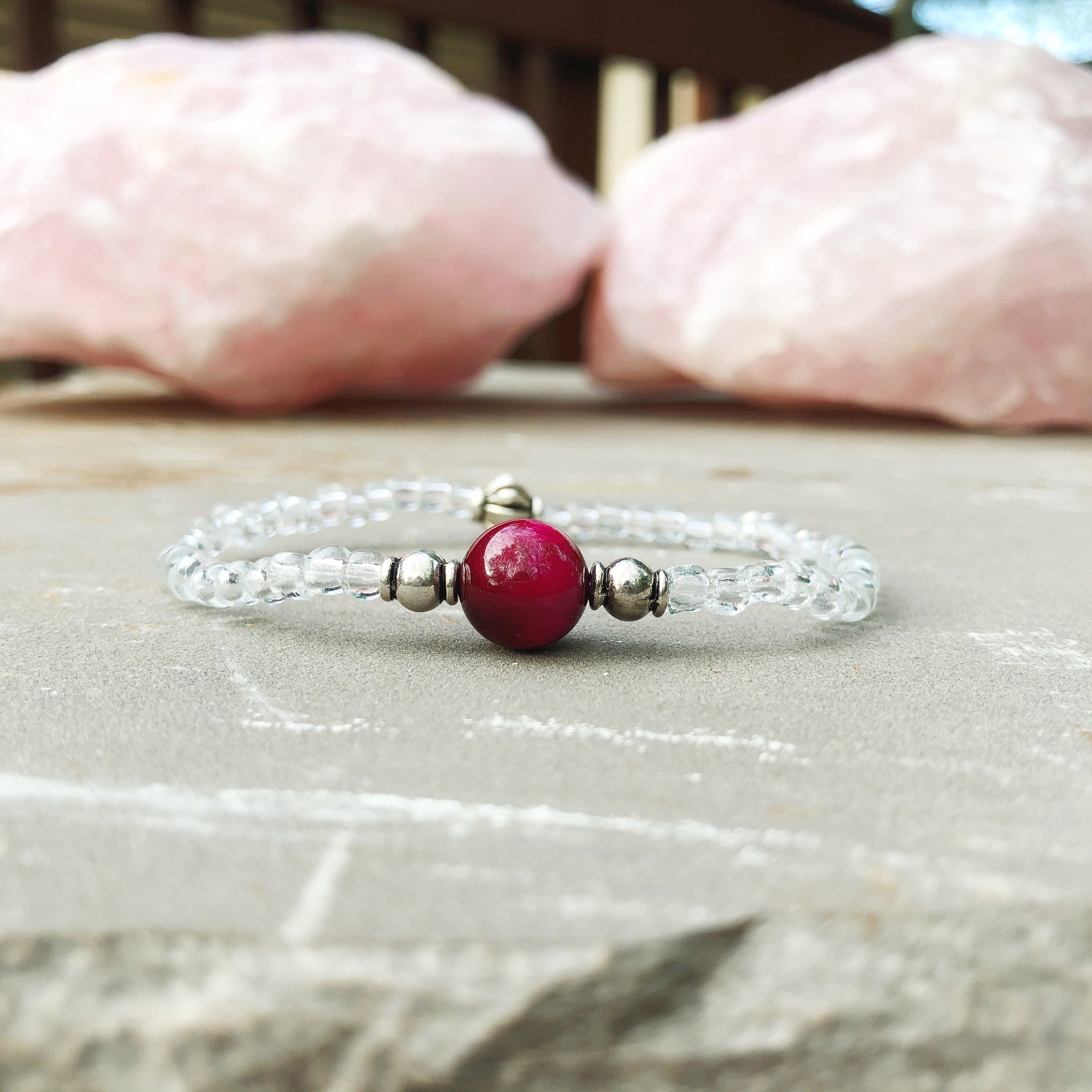 Soul Sisters Bracelet- Pink Tiger Eye Bracelet - Mindful Intentions