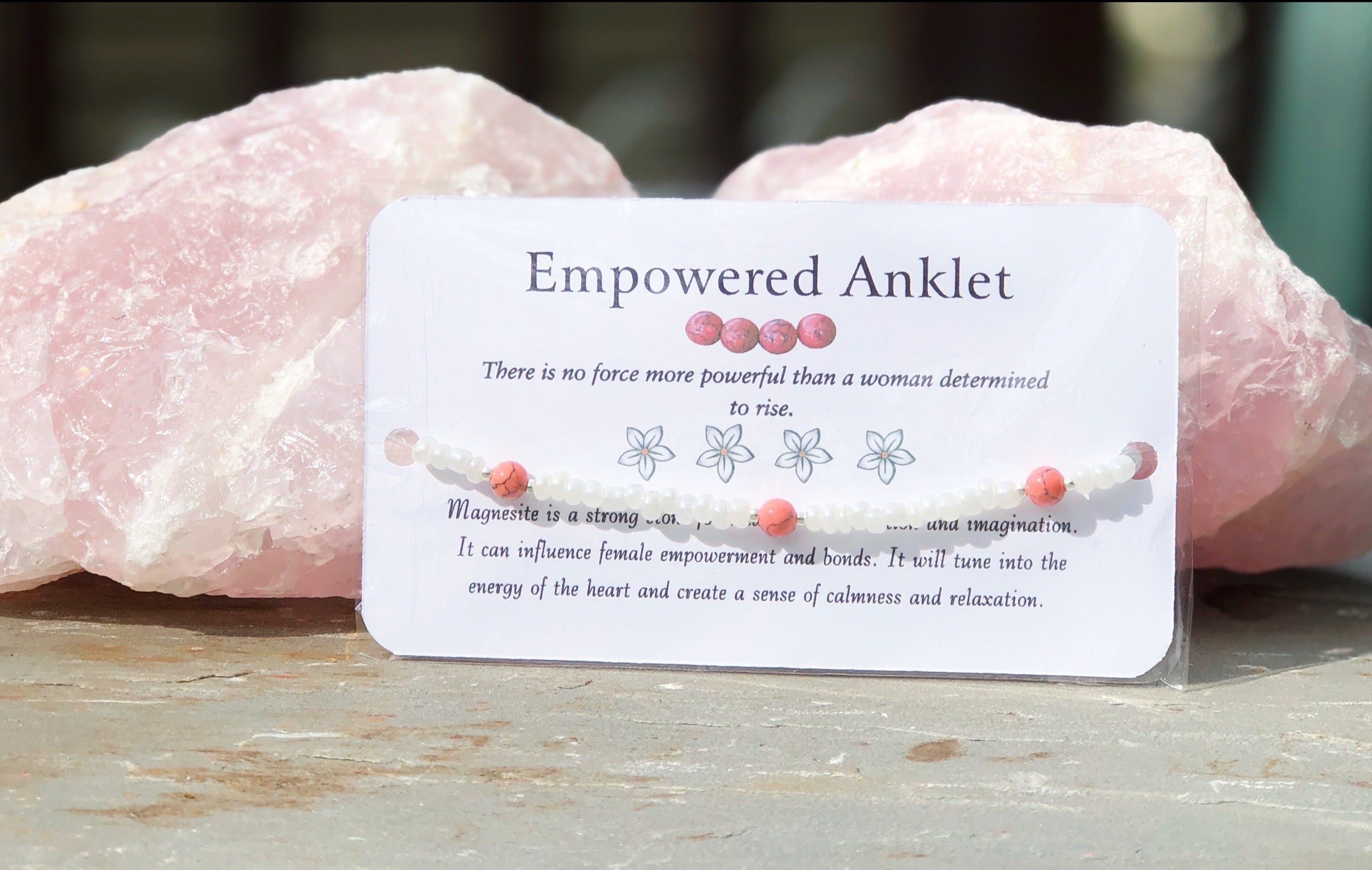 Empowered Anklet - Magnesite Beaded Anklet