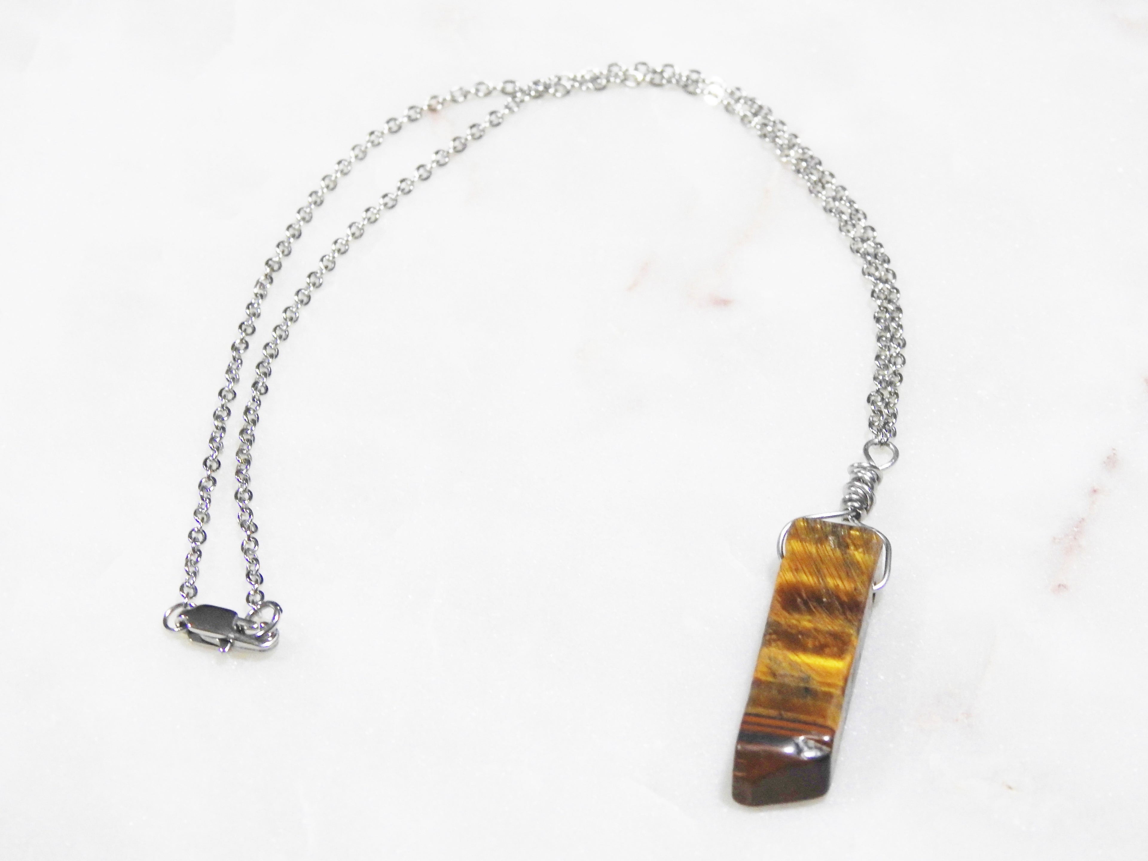 Tiger Eye Necklace- For Bravery & Confidence - Mindful Intentions