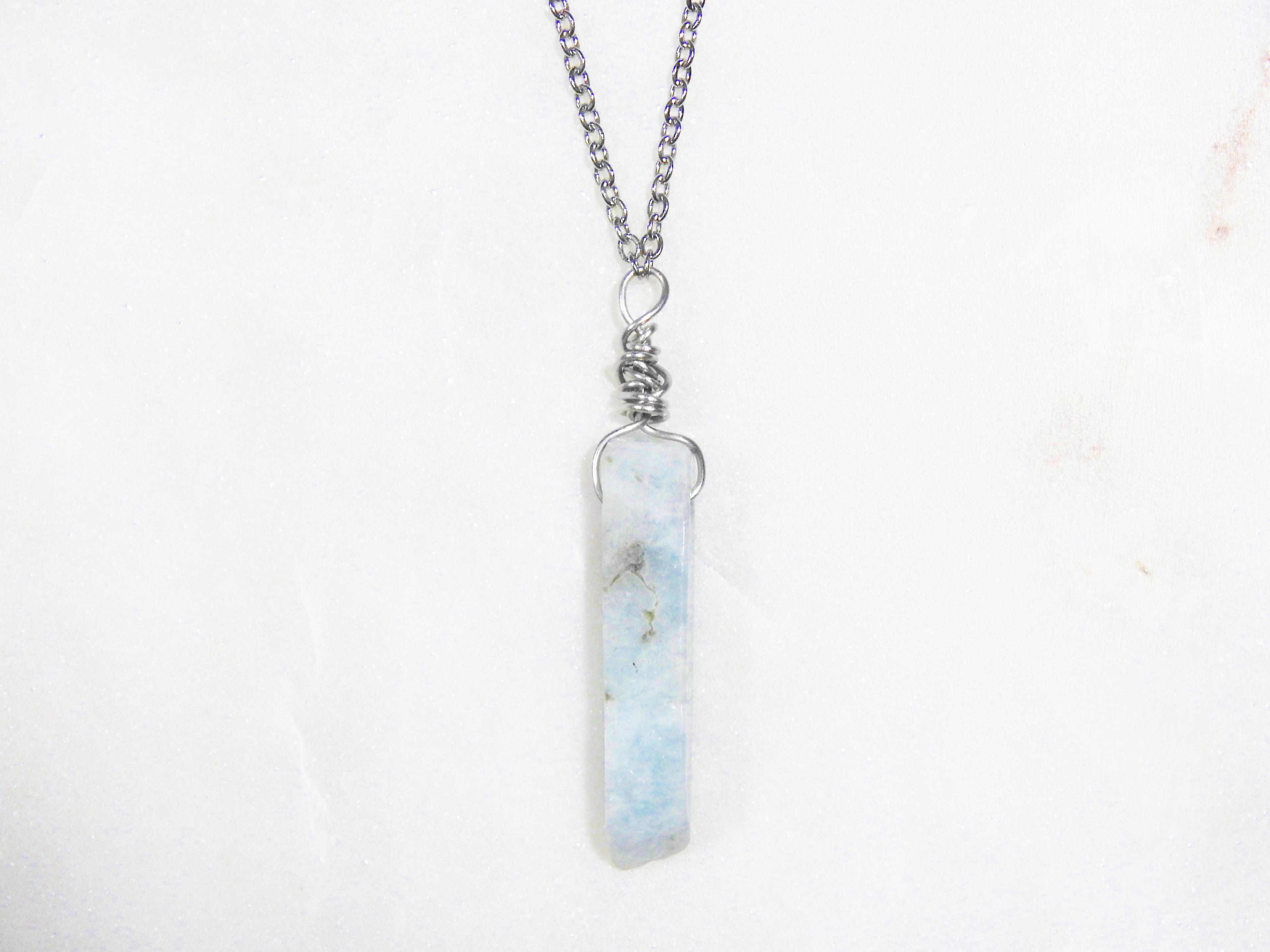 Aquamarine Necklace- For Positive Movement Forward - Mindful Intentions
