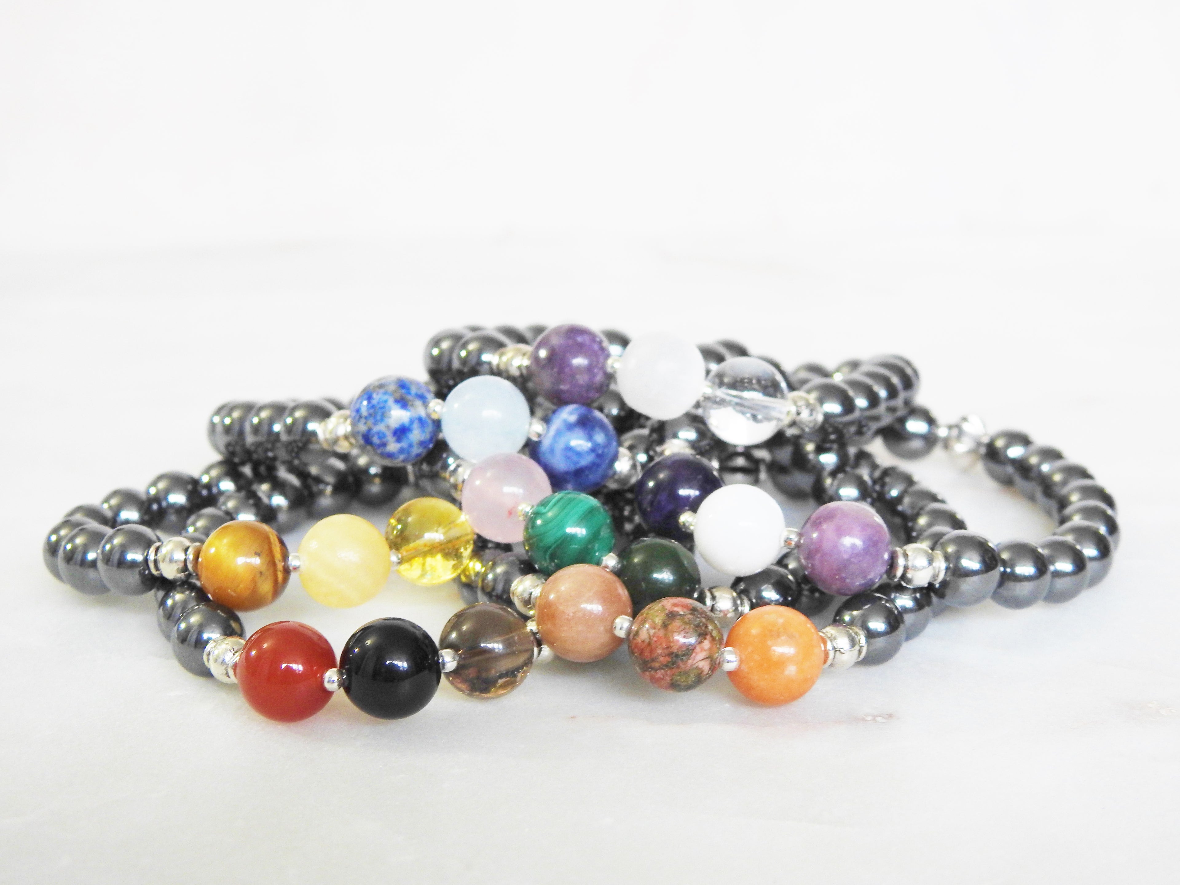 Men's Throat Chakra Bracelet- For Communication & Self Expression - Mindful Intentions