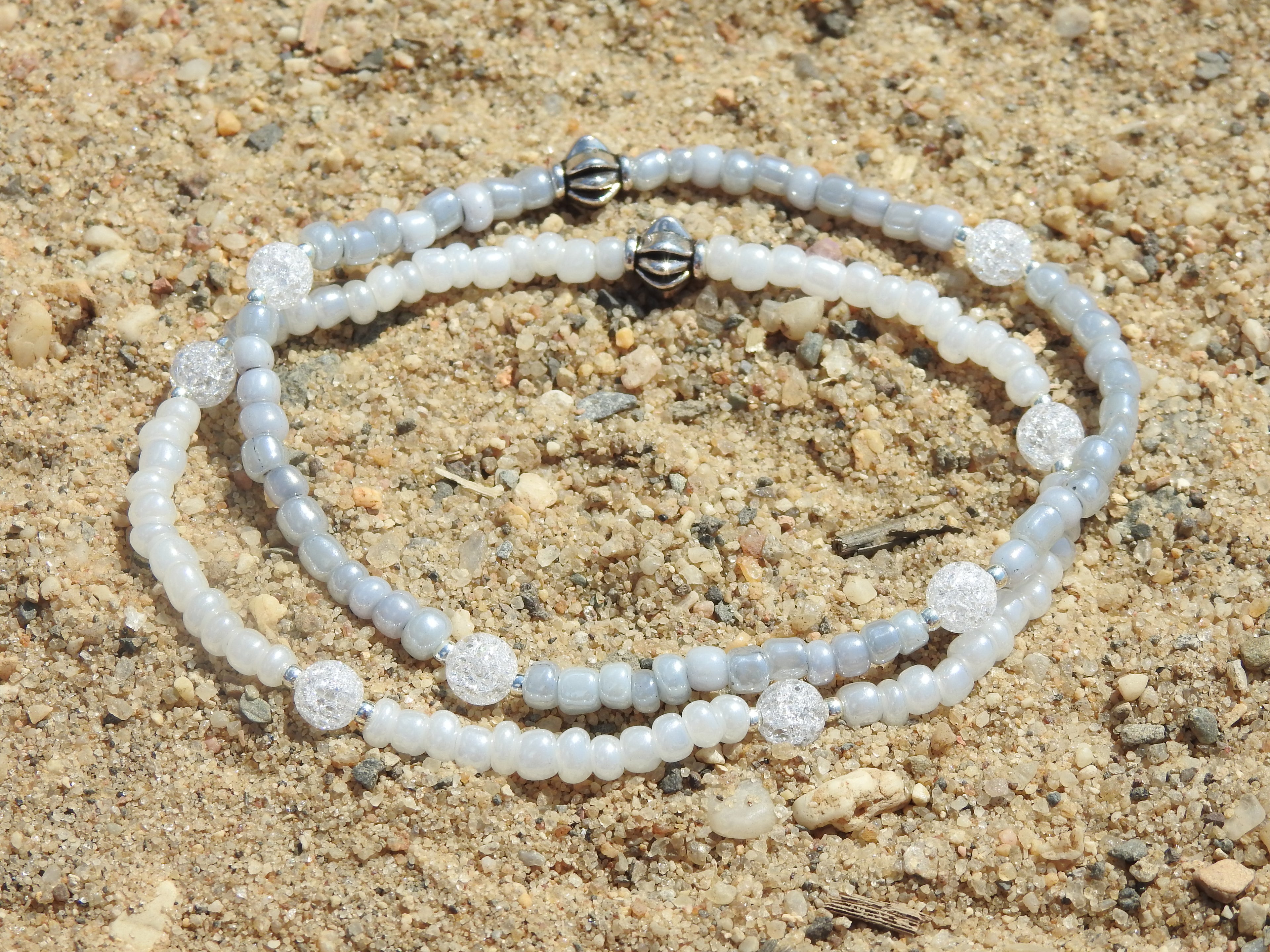 Goddess- Ice Flake Quartz Anklet - Mindful Intentions