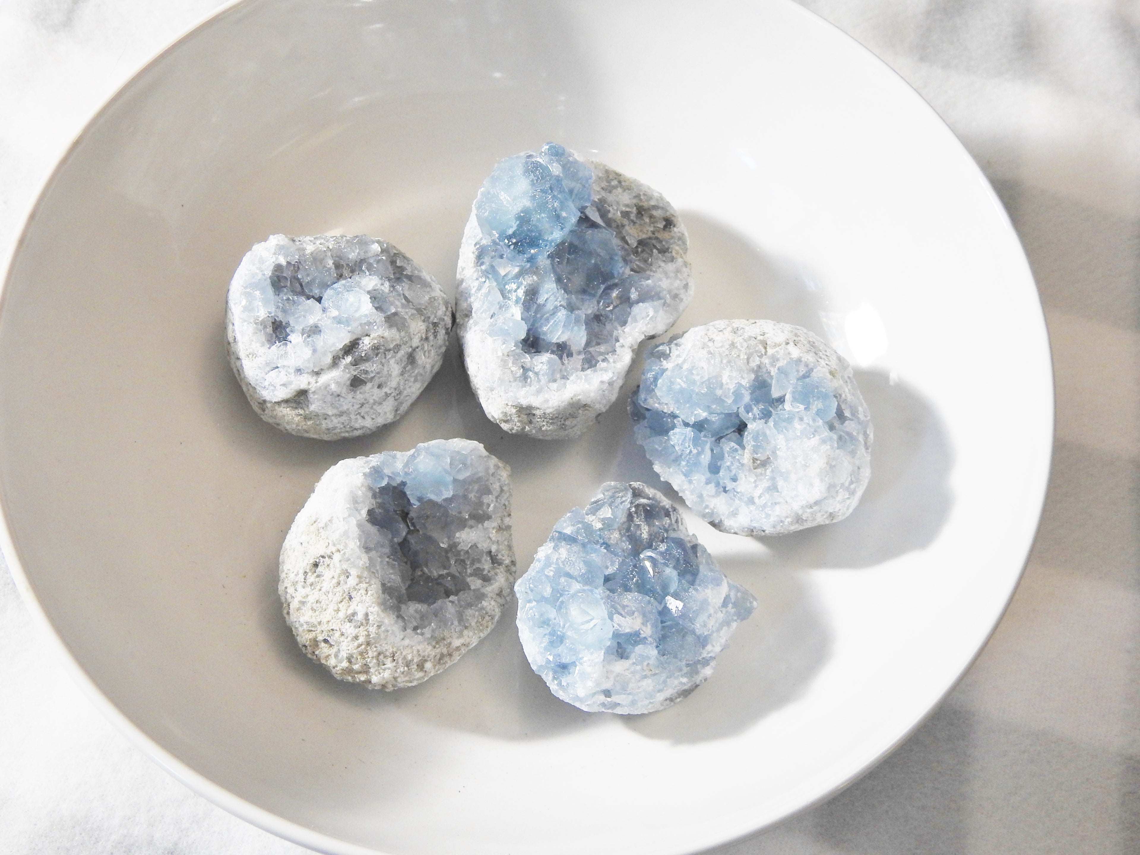 Celestite Crystal Geode- Stone of Serendipity and Divine Connection - Mindful Intentions