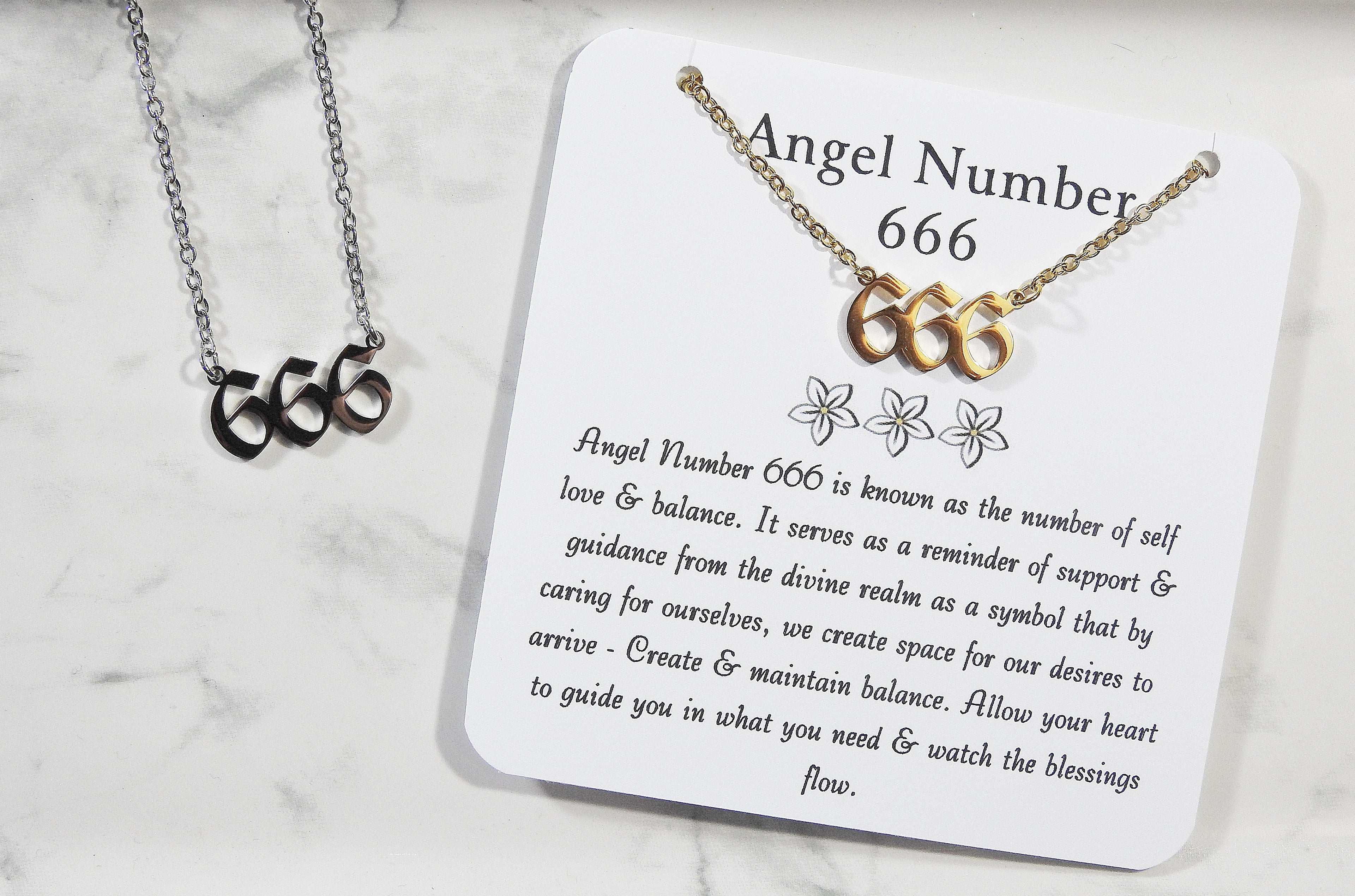 666 Angel Number Necklace- For Self Love & Balance - Mindful Intentions