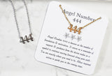 444 Angel Number Necklace- For Foundation, Motivation & Action - Mindful Intentions