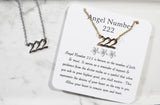 222 Angel Number Necklace- For Trusting the Universe - Mindful Intentions