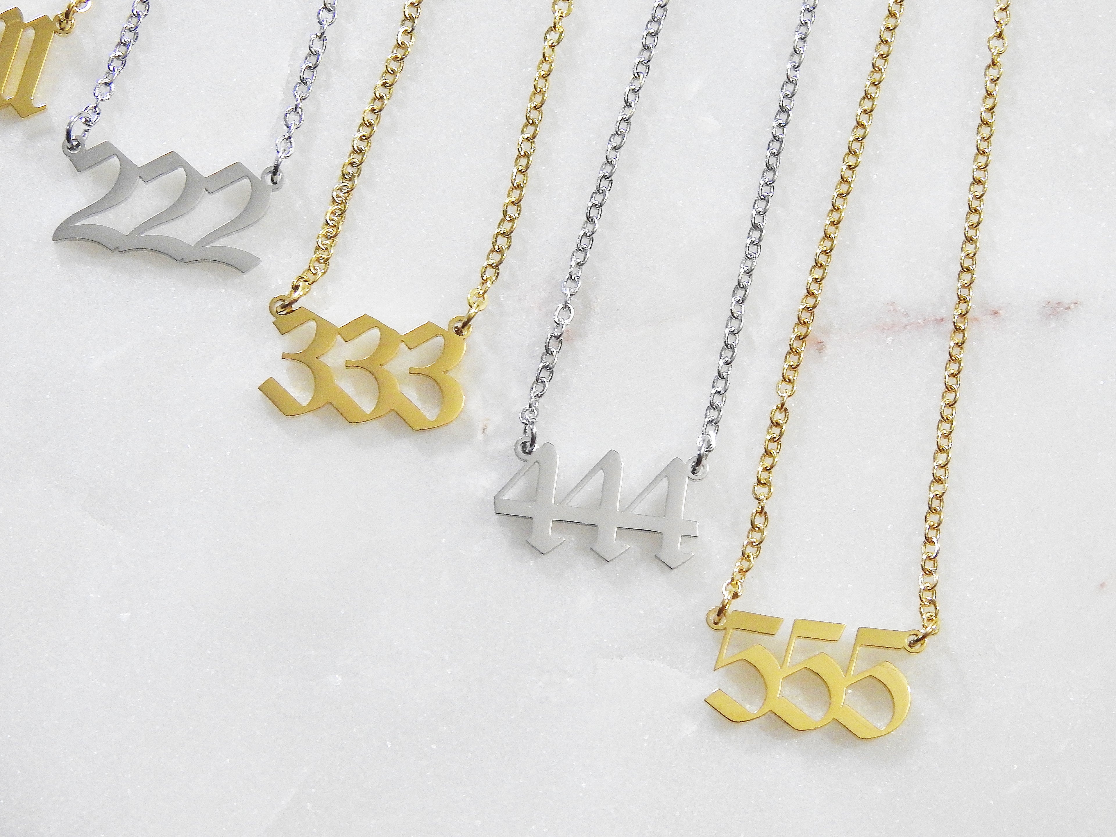 555 Angel Number Necklace- For Change & Transformation - Mindful Intentions